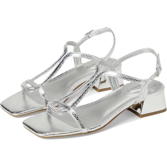 Bandolino Primadon Women's Dress Sandals Silver Snake : 9.5 M, Synthetic - Picture 1 of 7
